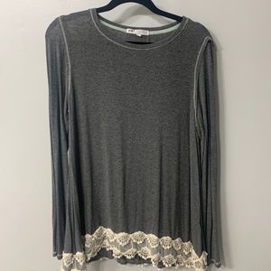 Long Sleeve with Lace Trim